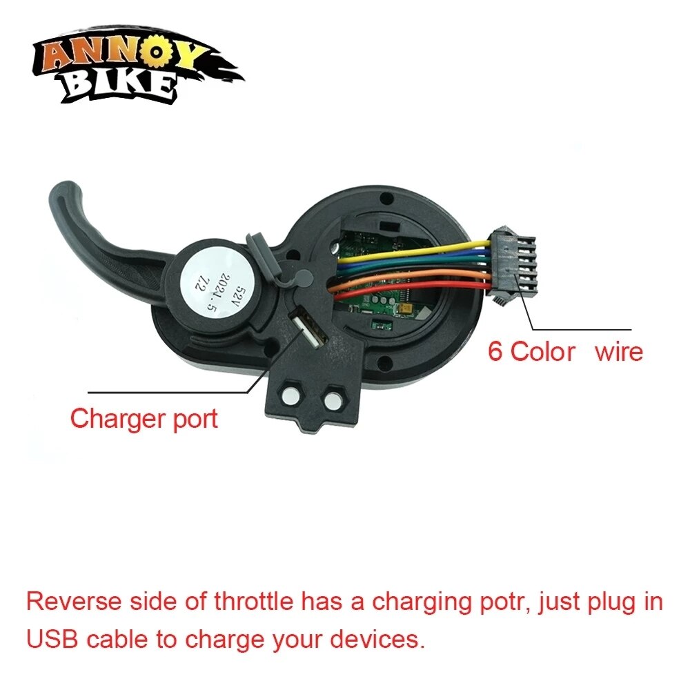 JP 48V/52V/60V Electric Scooter LCD Screen Accelerator Use Electric Scooters Display