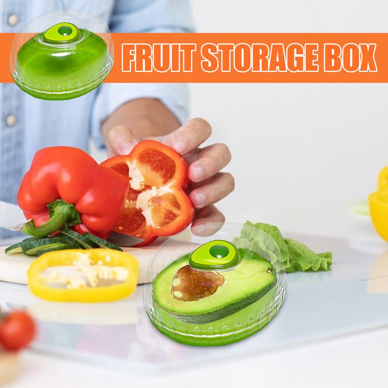 Kjøleskapsboks grønnsaker frukt grønnsaksbeholdere løk avokado tomater sitron fersk oppbevaringsboks