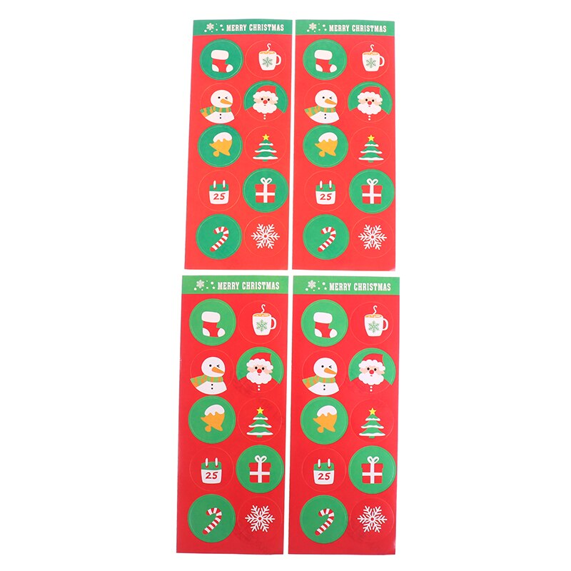 100pcs/set Merry Christmas Handmade Sticker Santa Claus Reward Sticker kitchen label stickers for jar sticker label