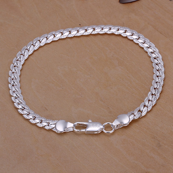 Goud kleur Zilver kleur exquisite leuke vrouwen mannen nobele mooie armband charm 5mm snake chain sieraden h199: silver color