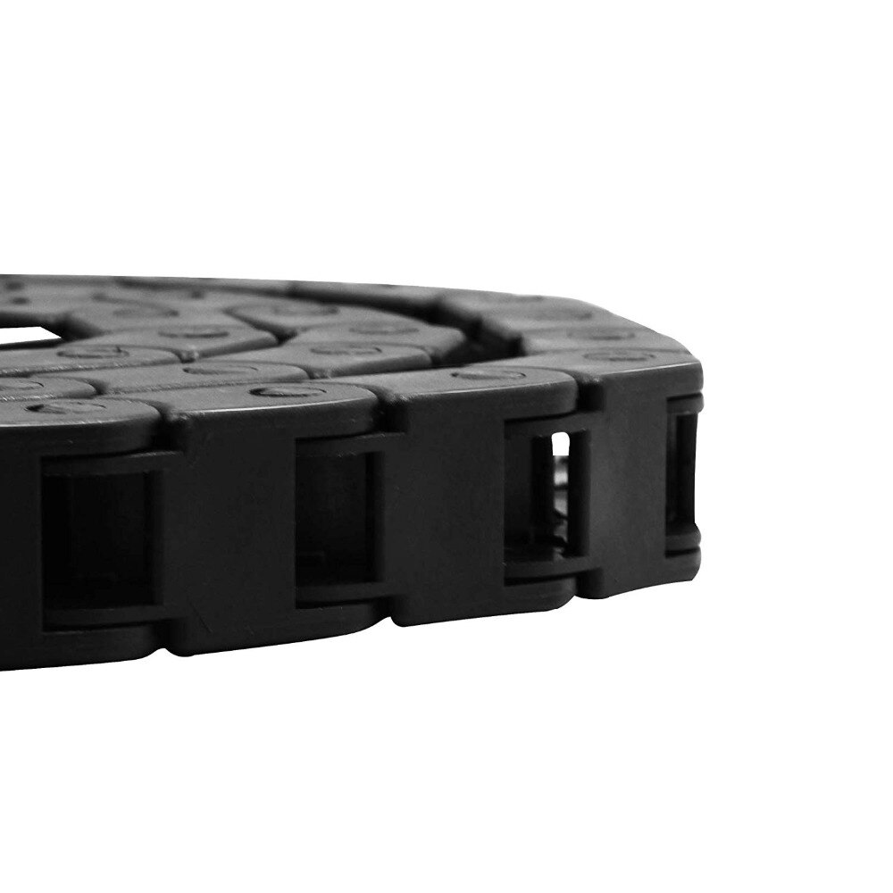 Plastic Transmission Drag Chain 7 x 15mm L1000mm Cable Drag Chain Wire Carrier with End Connectors for CNC Router Machine Tools