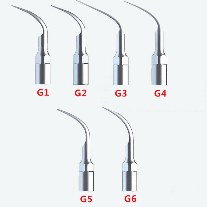 6 X EMS Woodpecker Type Dental Ultrasonic Scaler Tip Scaling G1 G2 G3 G4 G5 G6