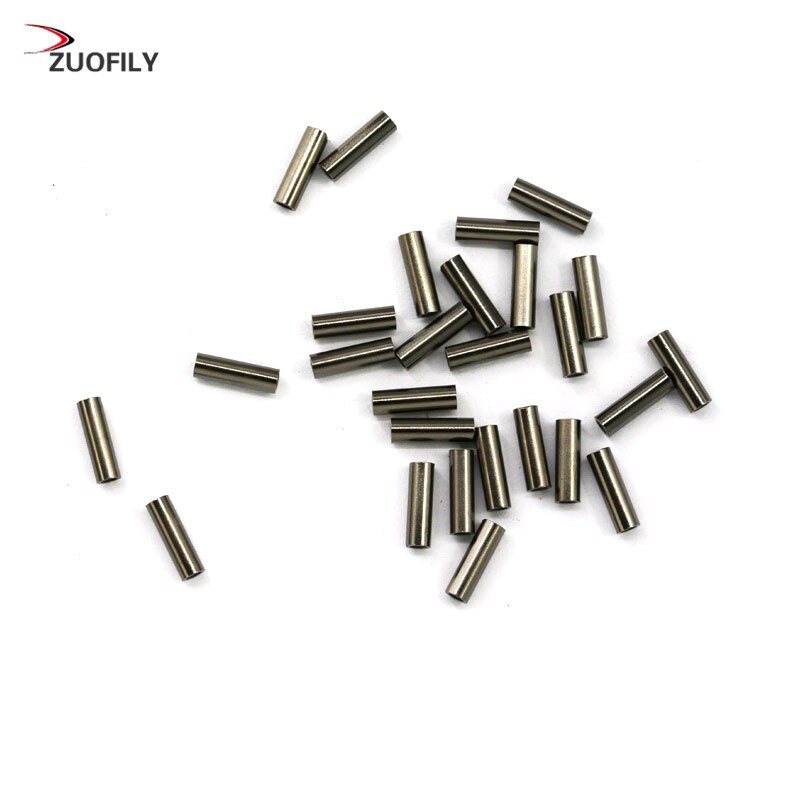 100pcs/bag stainless steel fishing line Aluminum Crimp sleeve copper tube 1.0mm-2.8mm sea fishing accessories line tube