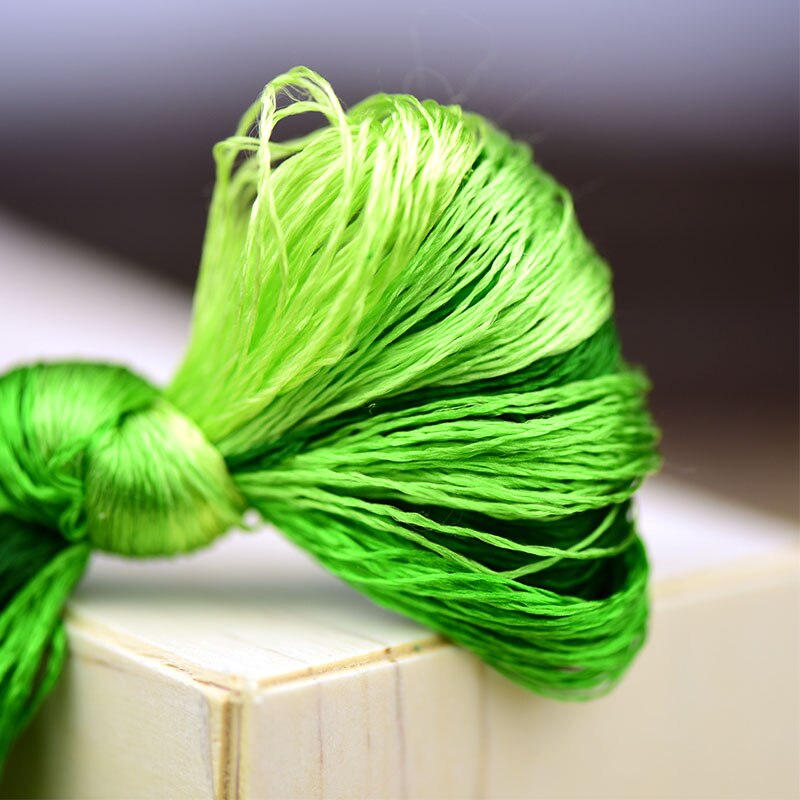 silk embroidery thread / 100% silk thread /hand embroidery embroider cross stitch/Leaf embroidery/green series
