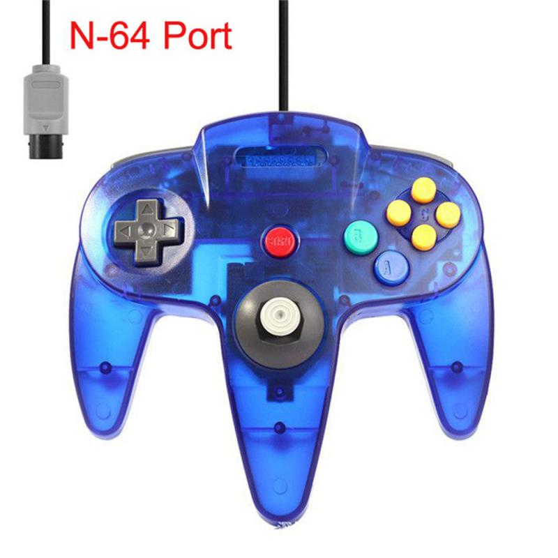 2 uds N64 Gamepads con cable controlador de juego Joystick Gamepad mucho Gamepad con cable para Nintendo 64 consola de juegos para Nintendo Gamepad: 06 as show