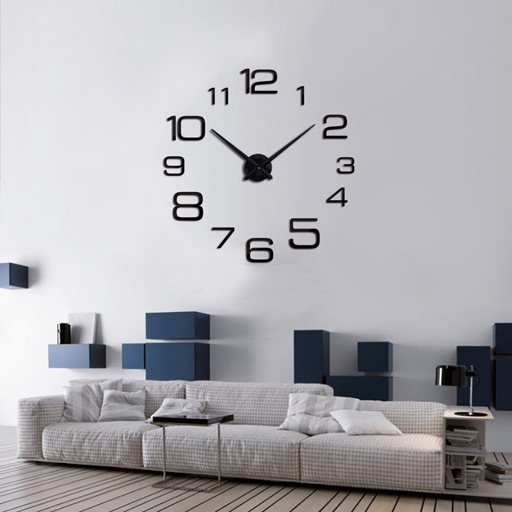 3d horloge murale miroir Stickers muraux créatifs bricolage horloges murales numérique bricolage horloge murale miroir horloge murale décoration de la maison