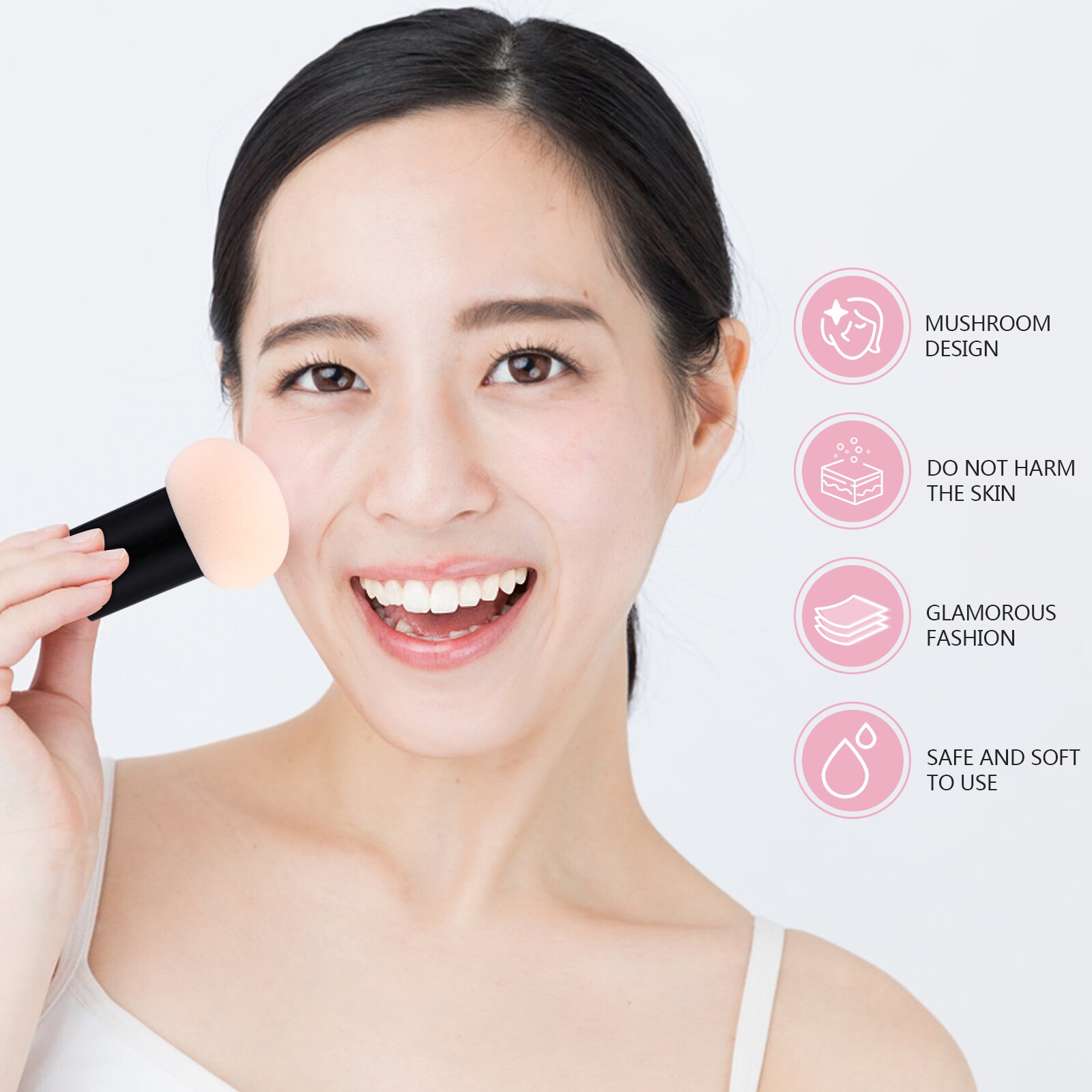 5pcs Mushroom Head Powder Liquid Foundation Soft Puff Dry & Wet Make Up