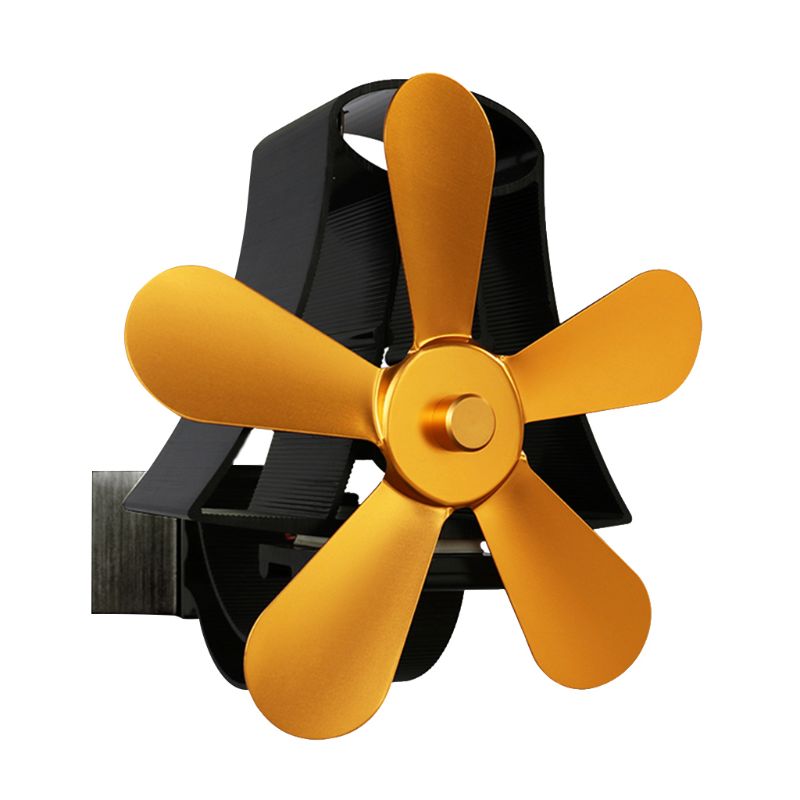 N84C-ventilador de pared para quemador de madera, sistema de ventilación alimentado por calor con 5 aspas, con distribución silenciosa, Ecofan: GD