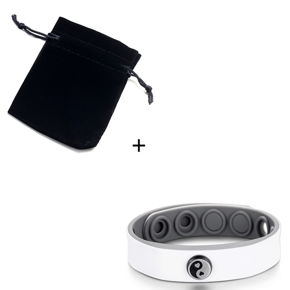 Rainso Bracelet For Man Length 21.5-22cm Health Care Elements（Negative Ions）OFB-1376BK China: white with bag