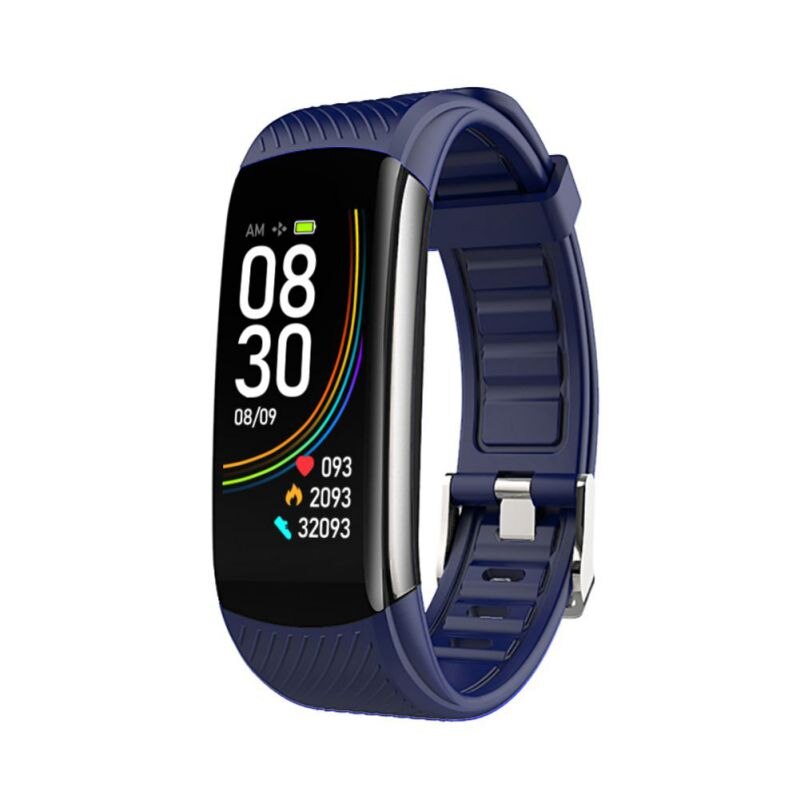 Greatlizard C6T Smart Band - Body Temperature, Blood Pressure, Heart Rate Monitor, Activity Tracker: Blue
