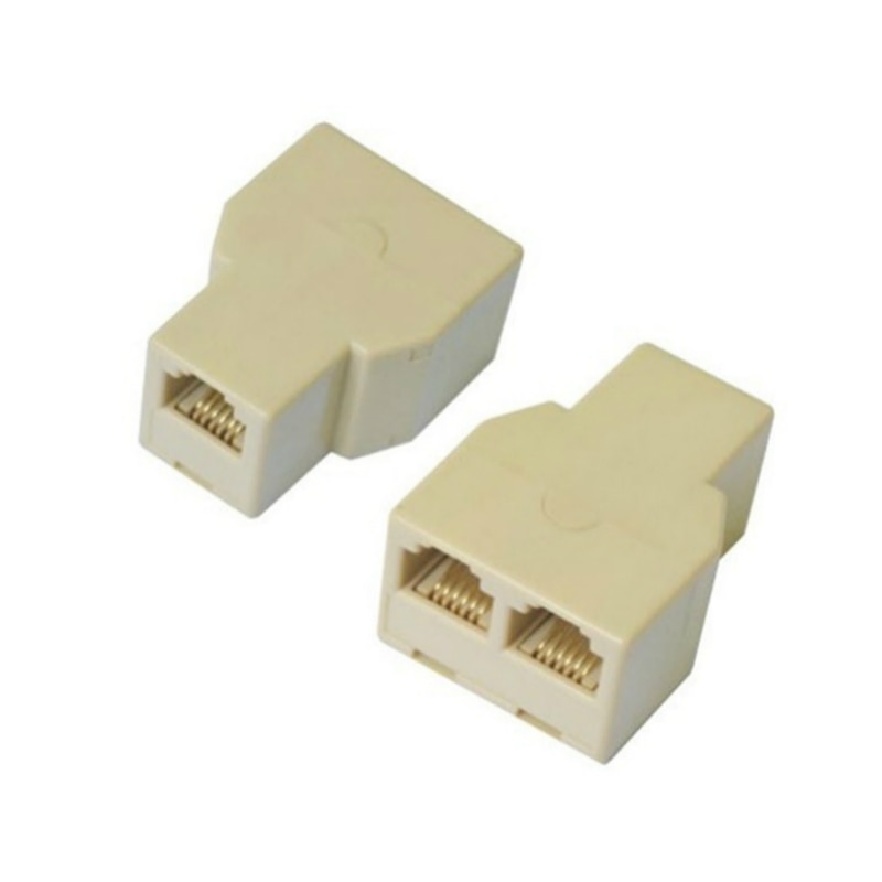 5pcs RJ45 Splitter Connector CAT5 LAN Ethernet Splitter Adapter 8P8C Network Extender Plug Coupler