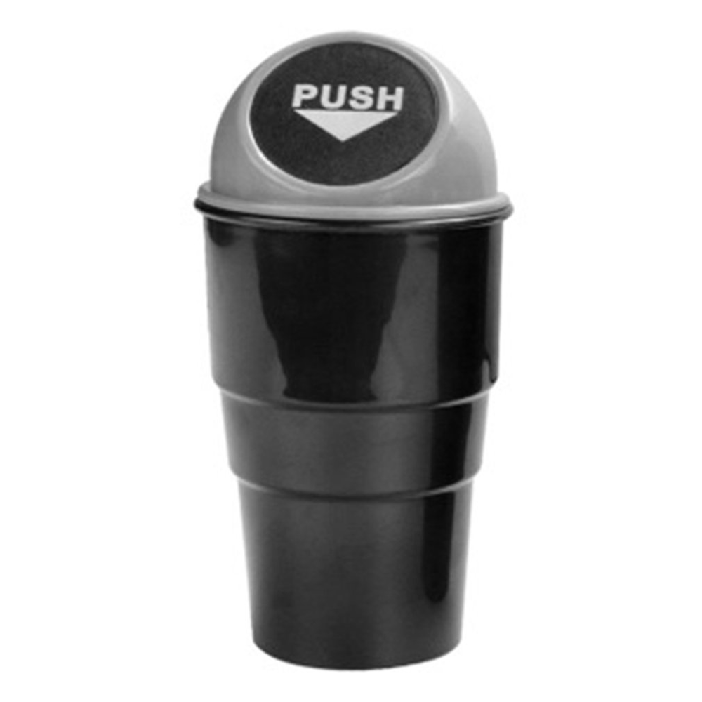 Car Trash Can Car Plastic Mini Trash Can Car Multi-Function Small Debris Storage Bucket: gray
