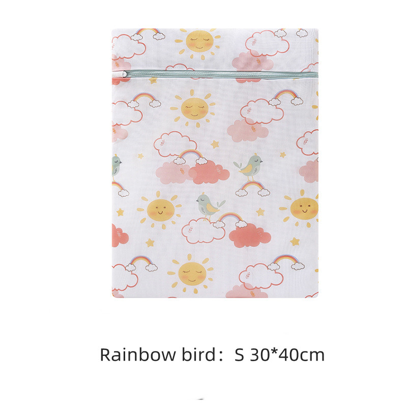 Cartoon Wasgoed Waszak Ondergoed Beha Wassen Zakken Reizen Draagbare Organizador Opvouwbare Waszak Gaas Afdrukken Wassen Kits: plum