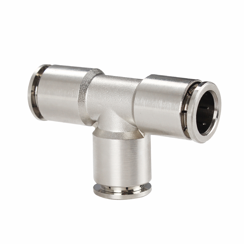 Pneumatic PE Pipe Connector 4-16mm OD Air Hose Reducing 8-6mm Nickel Plated Brass Push In Quick Connector Air Fitting Plumbing