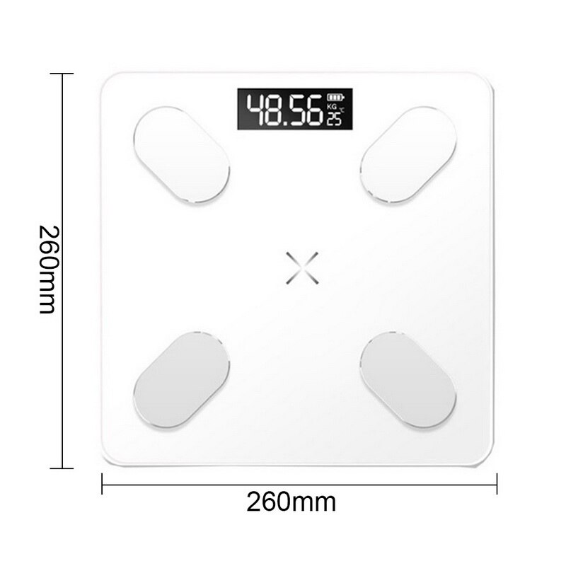 180kg smarte kroppsfettvekt lcd digital trådløs bluetooth bmi vektmåler helseanalysator fitness slankeverktøy vekter: G245436b