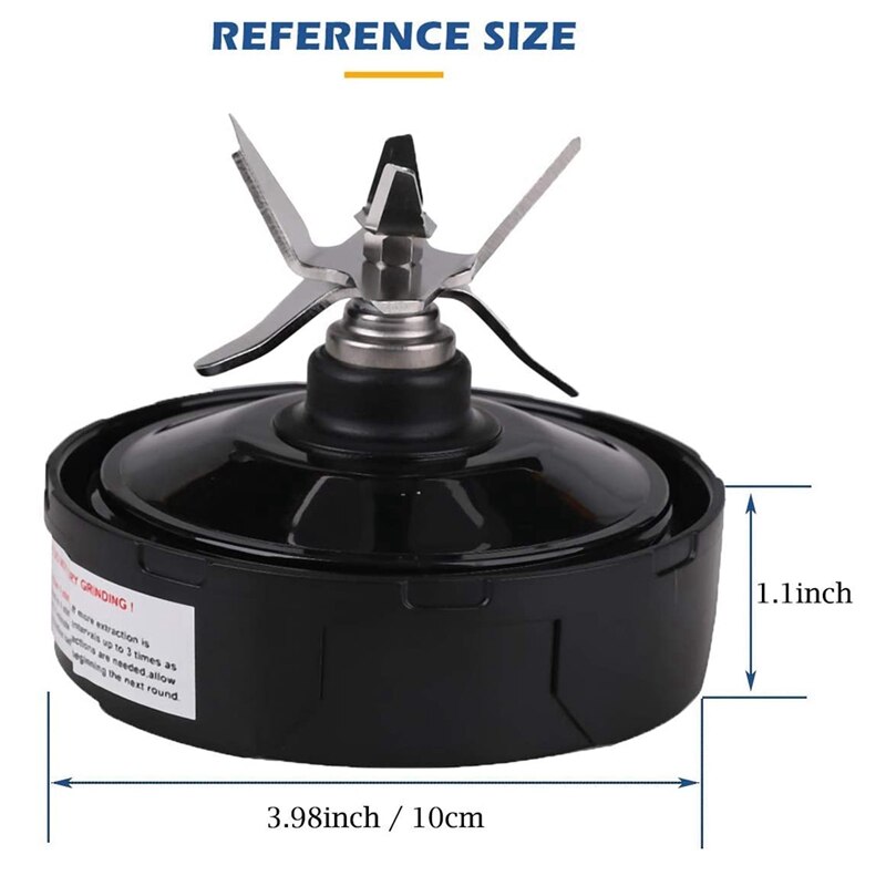 7 Fins Bottom Extractor Blade for Nutri Ninja Blender Replacement Parts Compatible with for Nutri Ninja Auto IQ BL682-30