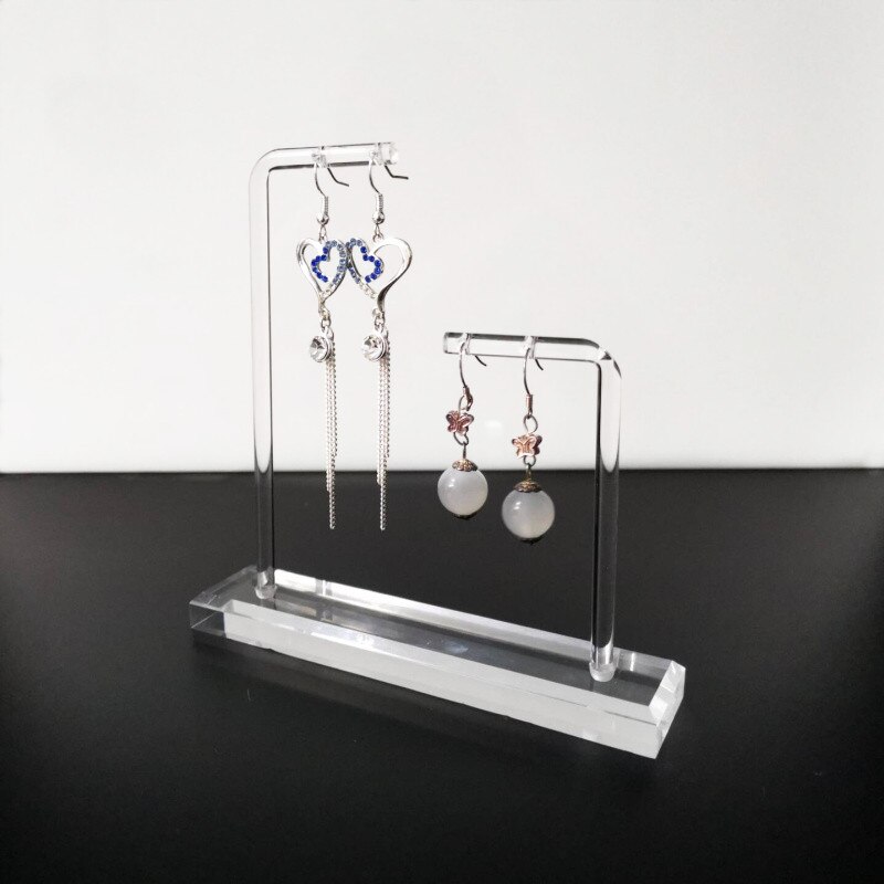 Klar akryl øreringe display stand smykke etui ørering holder hængende ørering stativ smykke holdere ørering organizer