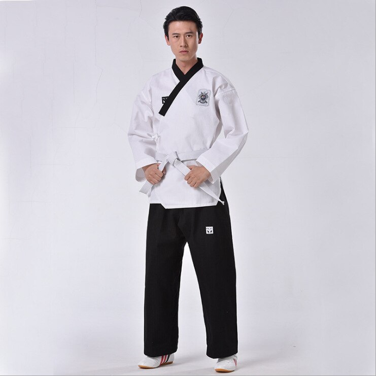 Adult Kung Fu Uniform Traditional Chinese Clothing for Men Boxing Competition WuShu Taekwondo Tai Chi TKD Clothing Top+Pant: Color1 / L