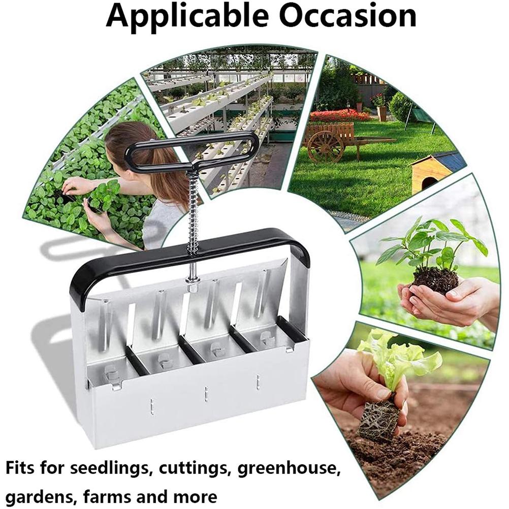 Manual Square Soil Blocker 2-inch Soil Block Maker with Handle for Garden Tool-minimize the damage to the fragile root system