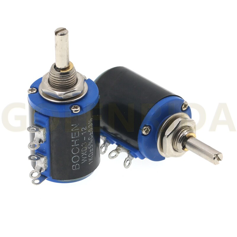 1 stücke WXD3-12-2W 100 220 470 1K 2K2 3K3 4K7 10K 22K 33K 47K Ohm 100R 220R 470R 2,2 K 3,3 K 4,7 K WXD3-12 2W Draht Potentiometer