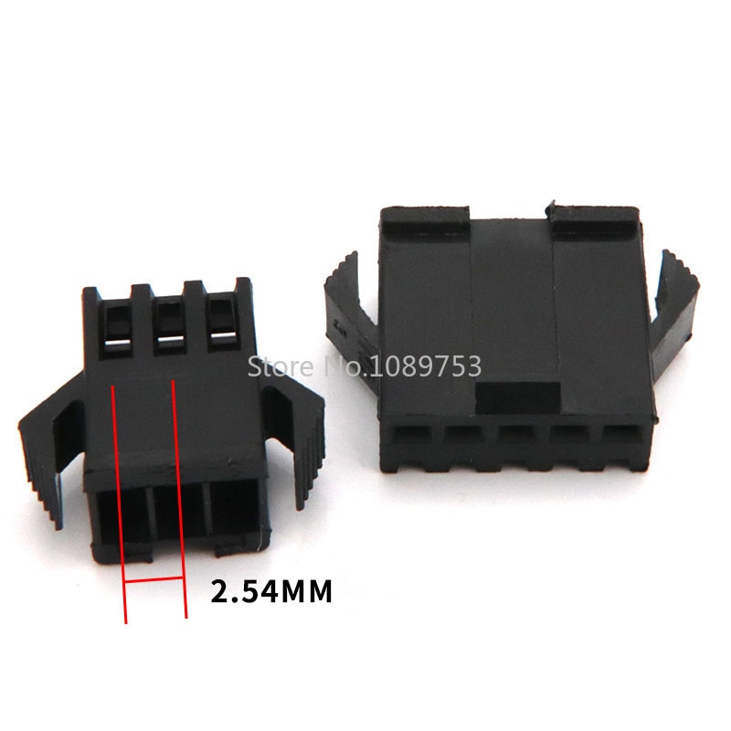 20 peças conector de plugue com parafuso sm2.54 2/3/4/5/ 6 pinos passo 2.54mm concha masculina e feminina embutida