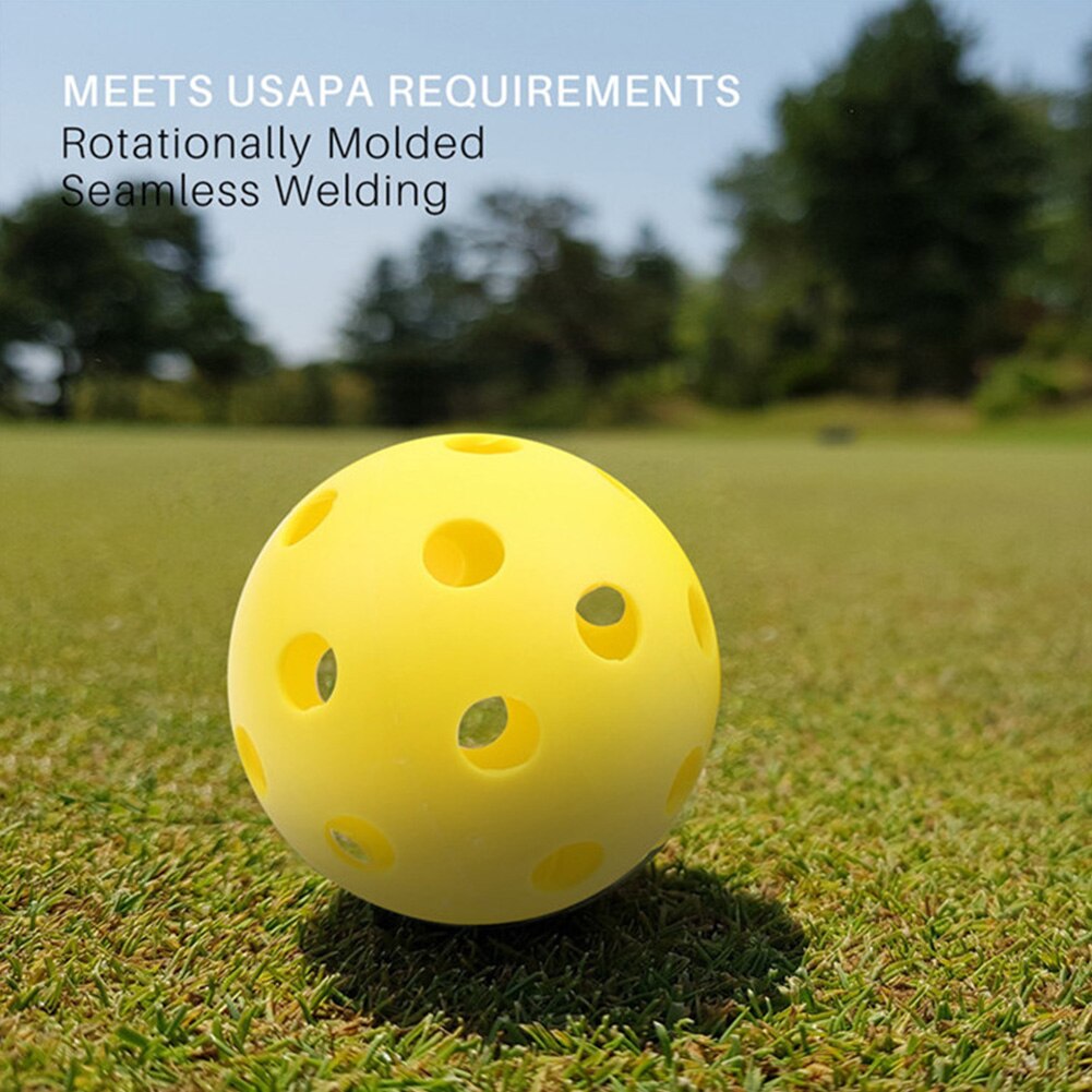 3pcs Pickleball Set Round Shape Lightweight Sports Durable Training Outdoor Accessories Practice Out Airflow Fun