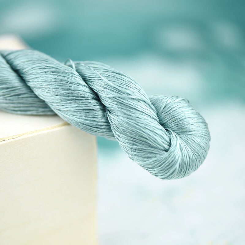 silk embroidery thread / 100% silk thread /hand embroidery embroider cross stitch/mineral green/7 gradient color: 1