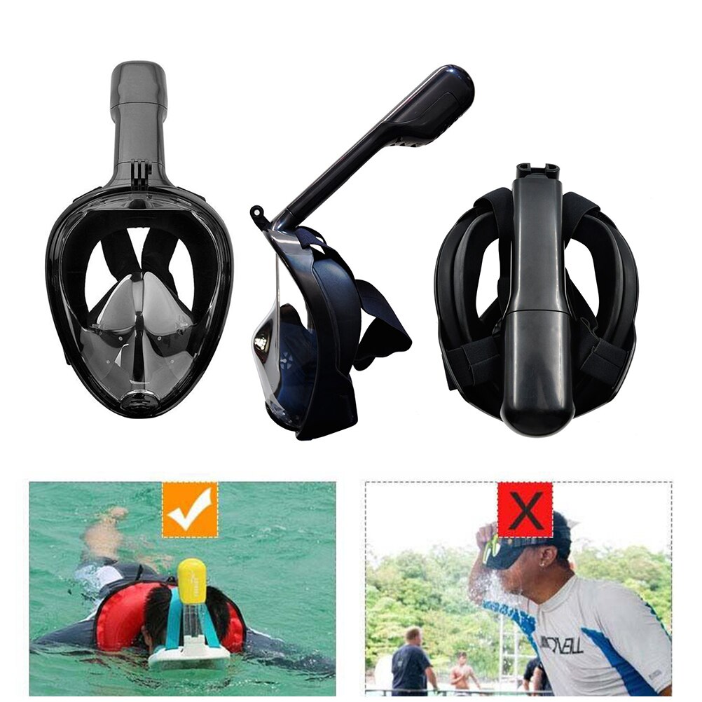 All Dry Silicone Snorkeling Suit Anti-Fog Diving Mask Full Face Snorkel Equipment Mask Waterproof Swimming Diving Mask