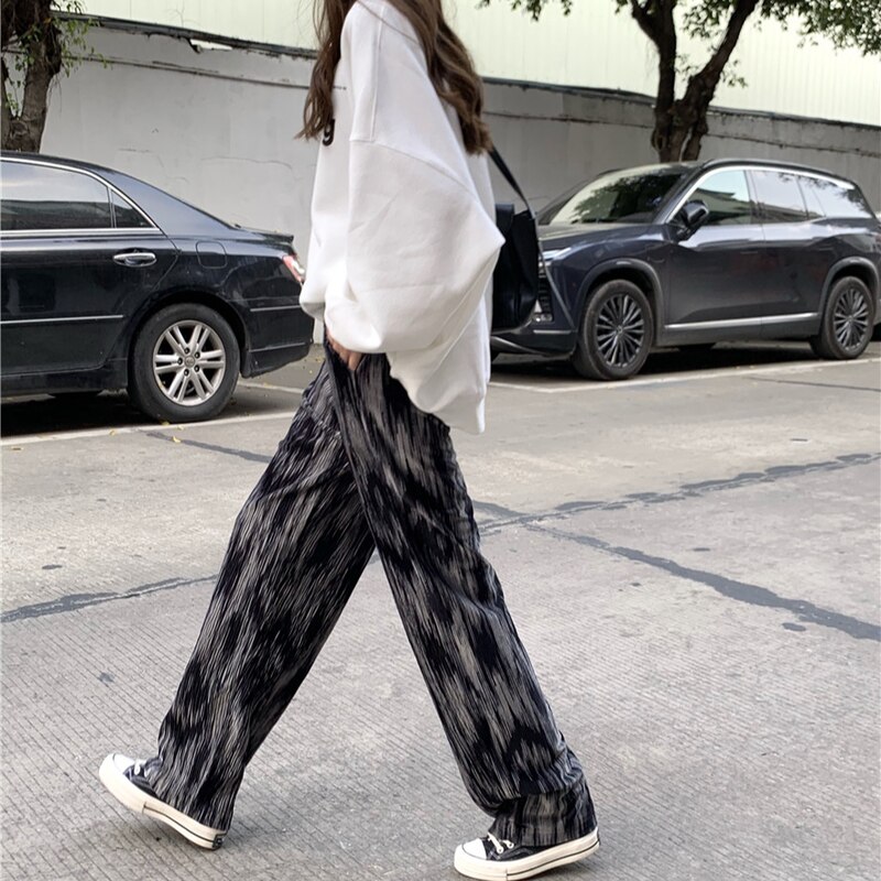 Sleep Bottoms Women Printing and Dyeing Harajuku Loose Lounge Wear Nighty Stylish Popular Homewear Soft Oversized Spring College