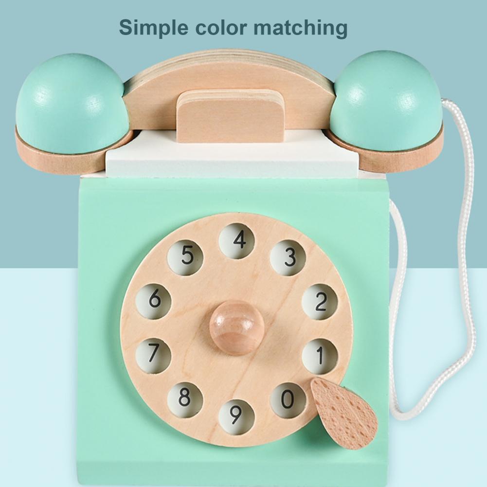 Rotary Phone Toy Hand-on Ability Universal Vibrant Color Traditional Bell Ring Tone Phone Toys