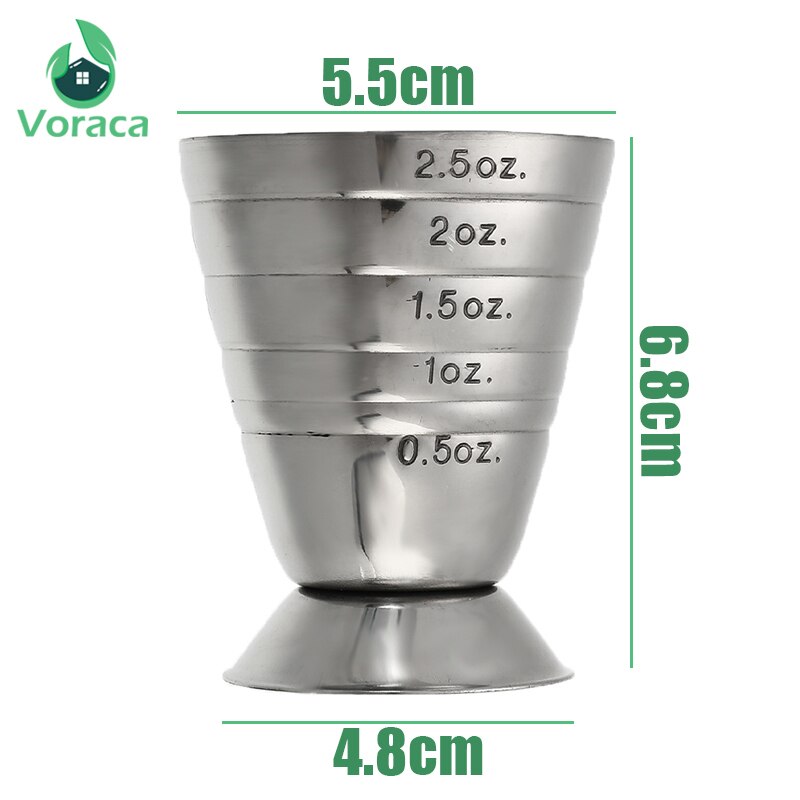 Tasse de mesure en acier inoxydable | 75ml 3 en 1, outils à Cocktail, Bar gabarit, tasse avec/ml/oz, unité de mesure Tbsp pour Bars faisant des boissons mélangées
