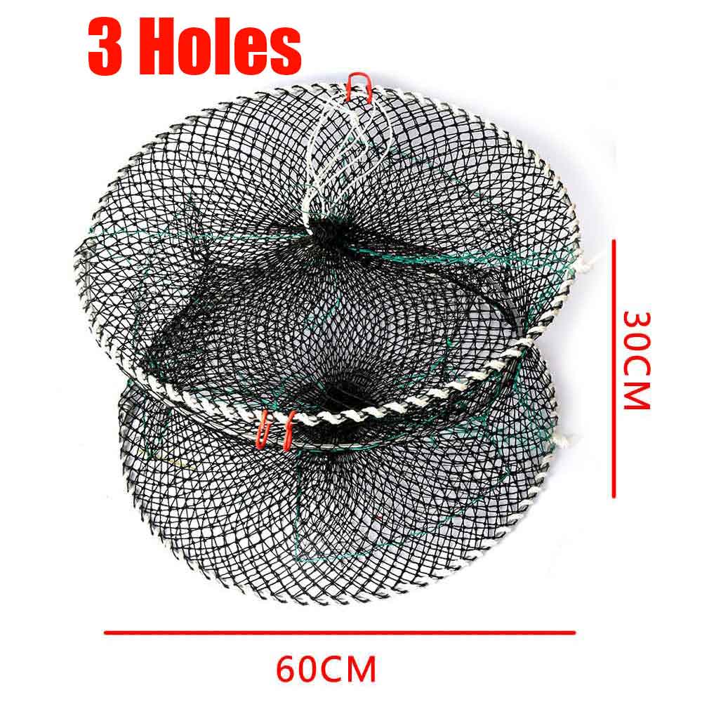 Plase de pescuit china, capcană de crab, cuști de rețea, plasă de nailon pentru creveți, cușcă de pescuit automată, capcană pliabilă, plasă turnată pliabilă: 6030