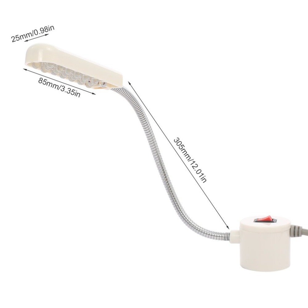 Luz Portátil para máquina de coser, 10 luces LED de trabajo, Base de montaje magnética, lámpara de cuello de cisne para todas las máquinas de coser
