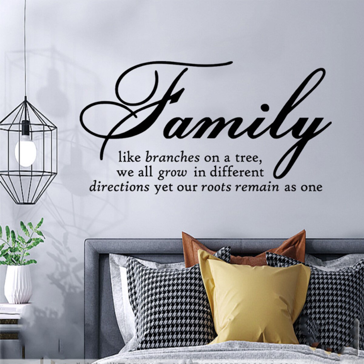 Family Like Branch Quote Wall Sticker Removable PVC Art Decals Home Office Decor For House Bedroom Decor Living Room Decoration
