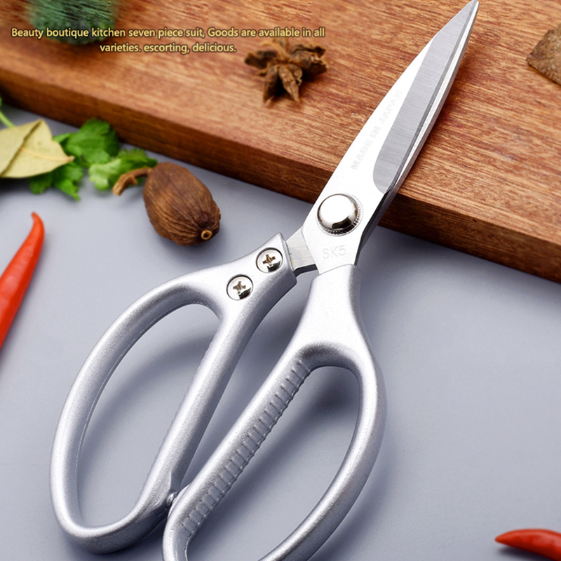 Xitou tesoura de cozinha automática, aço inoxidável, poderosa cortador de osso de frango, faca de chef, dente de serra para escalas de peixe