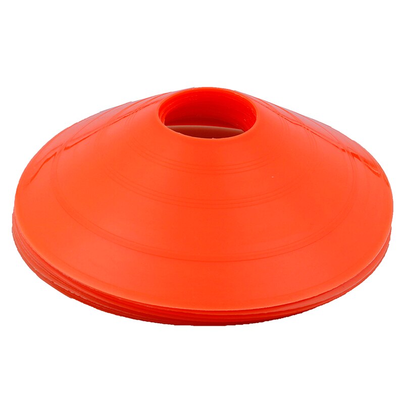 Juego de 10 unidades de Entrenamiento de fútbol resistentes a la presión, marcador de discos, Cubo de PVC, accesorios deportivos,: Naranja
