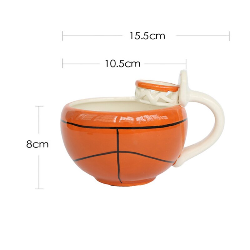 Football Shape Coffee Mug With Handle Ceramic Cup Office Household Milk Tea Mugs For Child Birthday: D