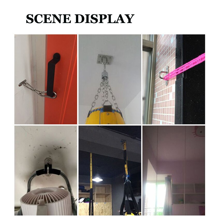 Solid Stainless Steel Oblong Plate Staple Ring Hook Many sizes For choose Hardware Loop U-Shaped Screws Mount Hook Hanger