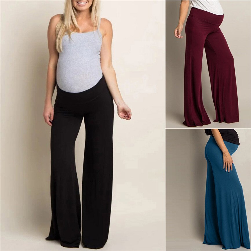 Maternity Pants Plus Size Casual Pregnant Woman Legging Jeans Solid Loose Comfortable Maternity Pant Trousers Nursing Prop Belly