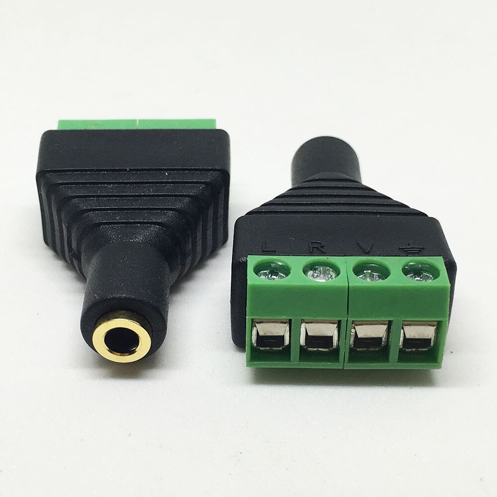 1Stck CCTV BNC Stecker DC Energie Stecker 2,5mm 3,5mm Männlich Weiblich Audio- Video Balun System Sicherheit Adapter koax Katze5 RJ45 USB Jack: 3.5mm 4Pole weiblich
