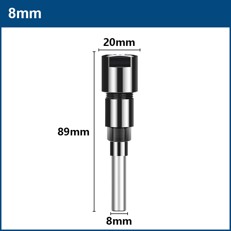 1PC Router Bit Extension Rod 6mm 1/4'' 8mm 12mm Shank Collet Engraving Machine Extension Milling Cutter Tool Holder