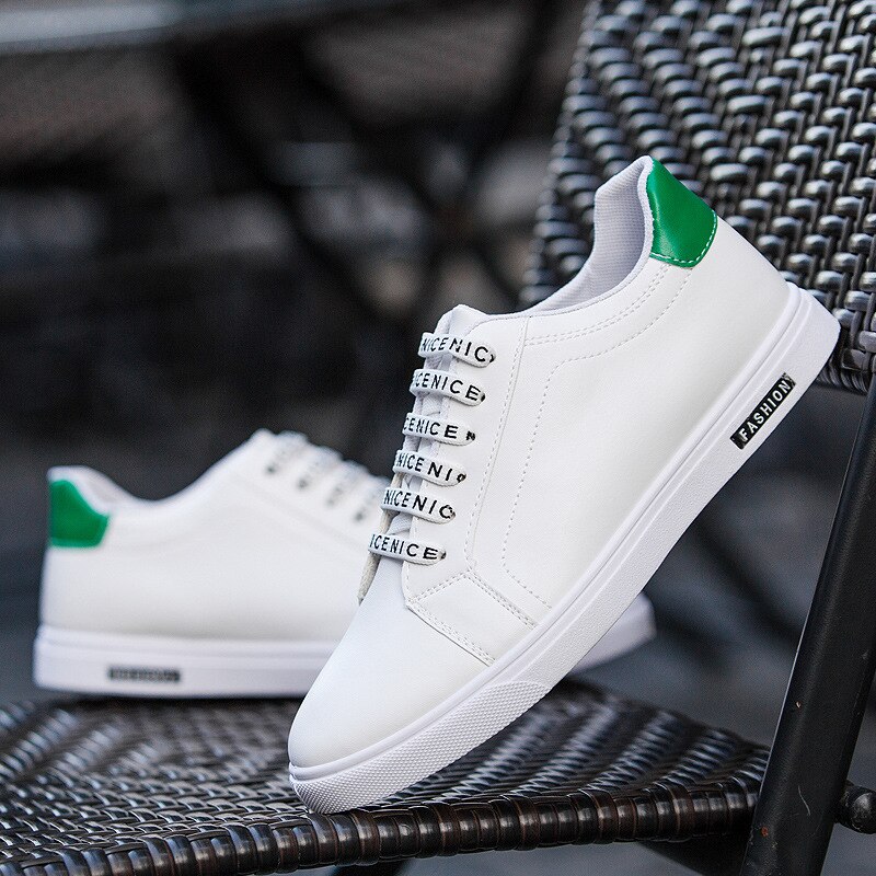 Herr skateboard skor sport utomhus sneakers kostym vita sneakers platta skor låg topp bra