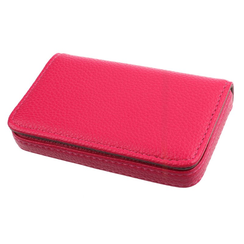 Business Card Holder Men's Exquisite Magnetic Attractive Card Case Box Mini Wallet Male Credit Card Holder Bolsas #F: Hot Pink