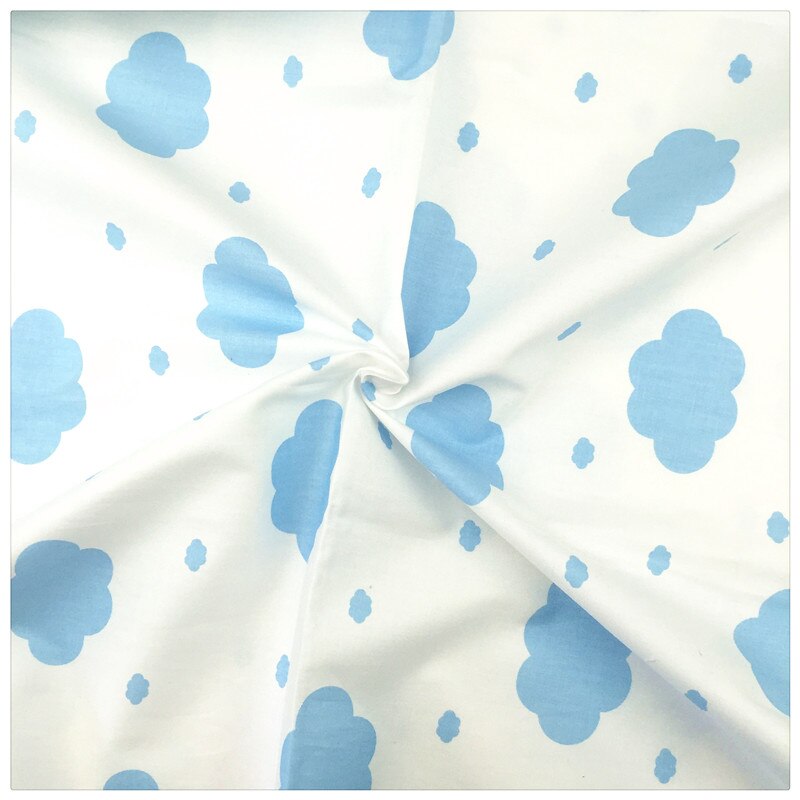 bleu nuage Twill 100% coton tissu bricolage couture bébé literie le tissu Textile à la maison matériel Telas Tissus à Patchwork