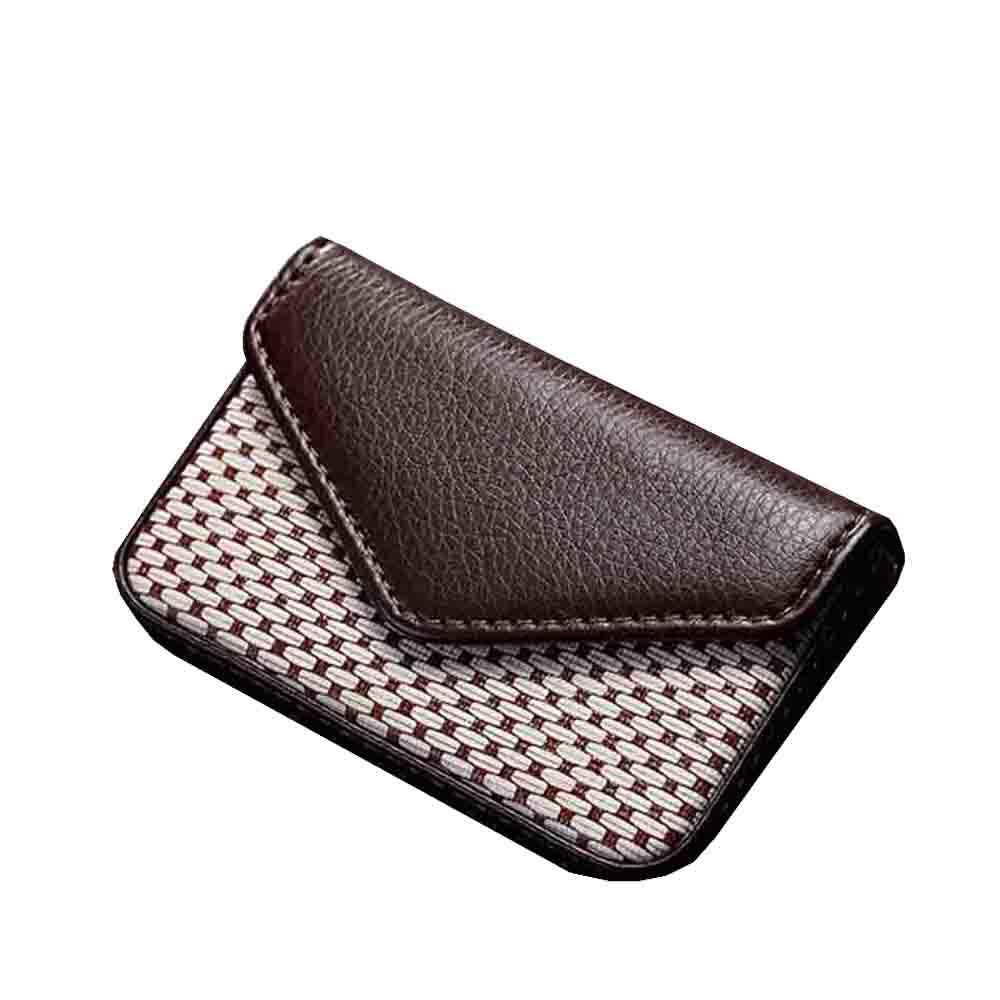 Pu Leer Functie Card Case Visitekaarthouder Mannen Vrouwen Credit Paspoort Card Bag Id Passport Card Wallet Houder: Black