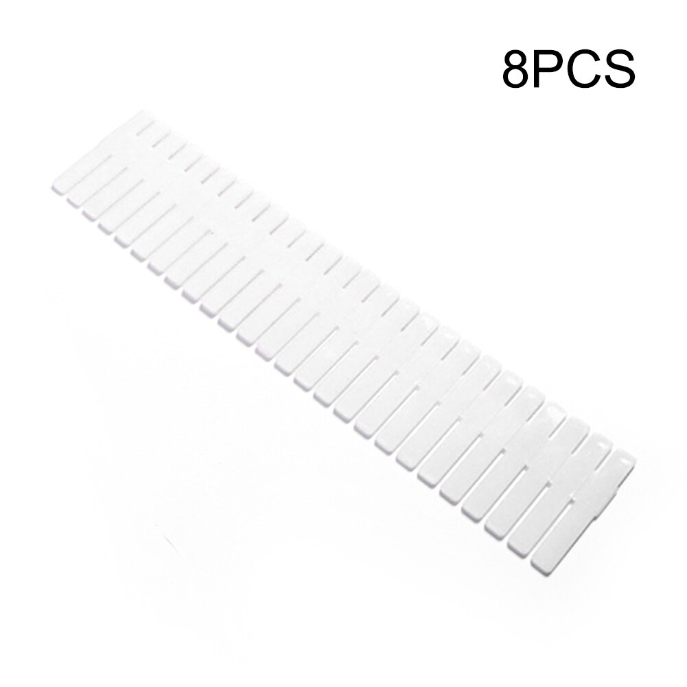 8 stuks plastic diy rooster lade verstelbare scheidingswand huishoudelijke benodigdheden opbergorganizer ruimtebesparend gereedschap: Wit