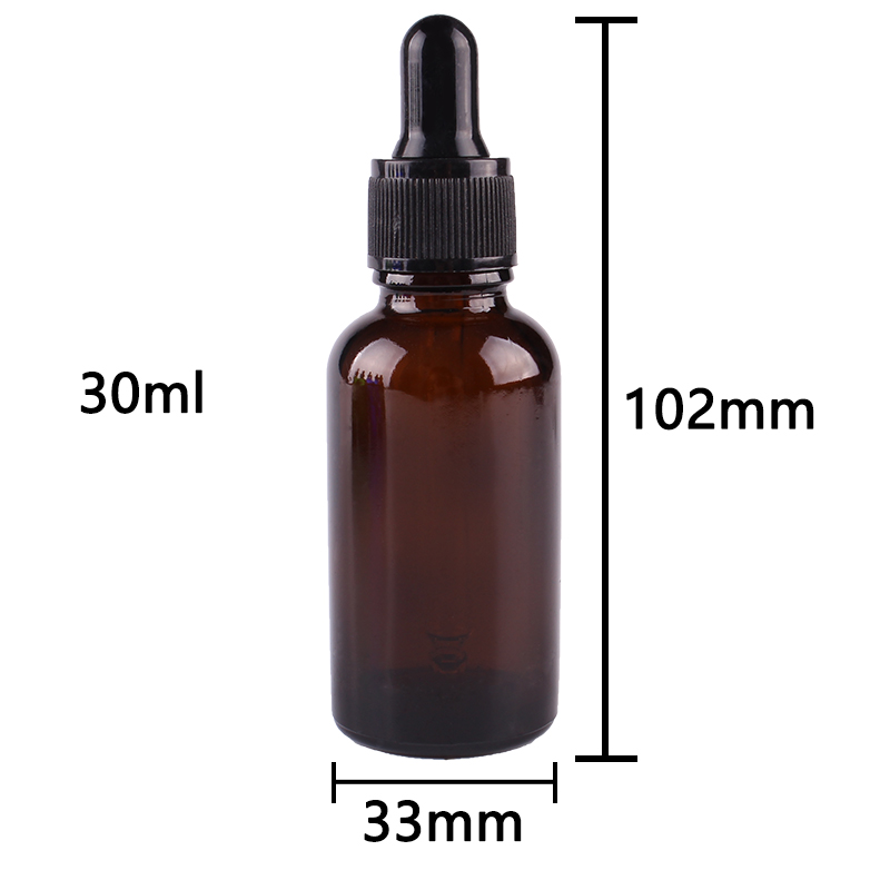 6 stuks 30ml amberkleurige glazen druppelflesjes met pipet lege parfumflesjes vloeistofpotjes
