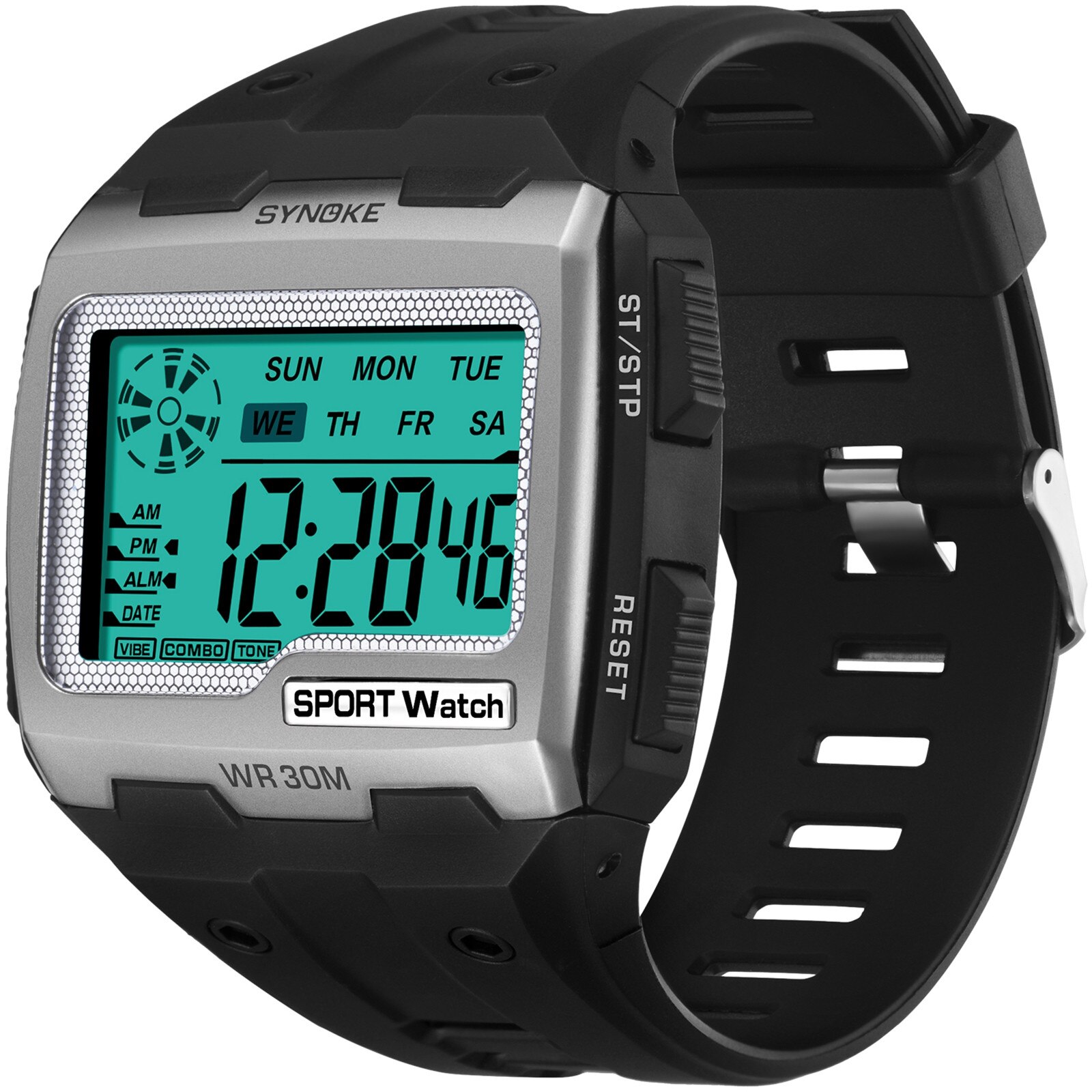 Mannen Outdoor Horloges Sport Horloge Wekker Chronograaf 30M Waterdicht Horloge Man Digitale Horloges: C