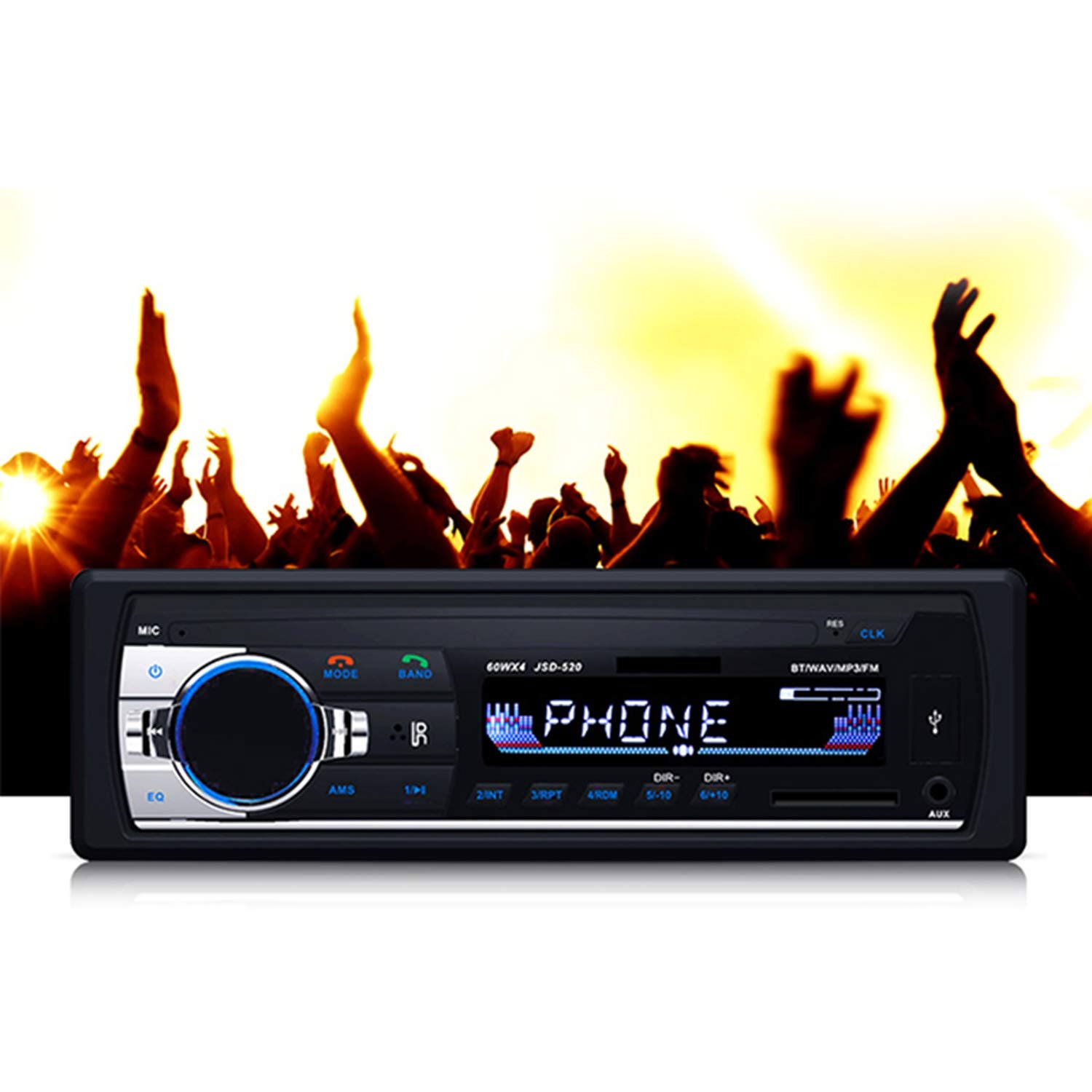 Car 24V Bluetooth MP3 Car Radio Stereo Bluetooth 24V in-Dash 1 Din FM Aux Input Receiver JSD-520 FM Radio