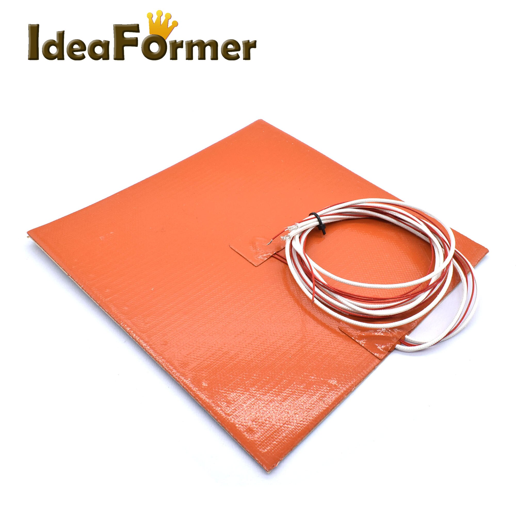 Almohadilla calefactora de silicona para cama de impresora 3D, almohadillas eléctricas de 220x220/235/300/310/400mm, 24/220V, 500/750/800W, Color Rojo